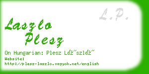 laszlo plesz business card